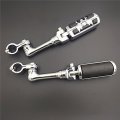 Smt Motorcycle Chrome Long Angled Adjustable Peg Mounting Kit Wing Zombie Sull Footrest For V-star Roadstar Suzuki Boulevard