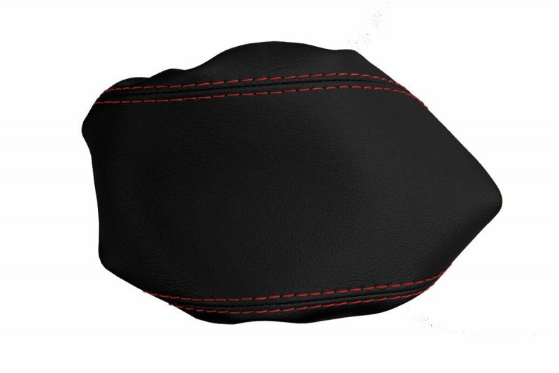 Autoguru Pvc Console Lid Pull Over Cover Red Stitch For Vw Jetta Vento 1999-2004
