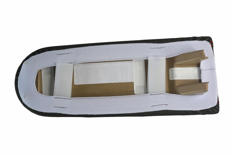 Autoguru Pvc Console Lid Pull Over Cover Red Stitch For Vw Jetta Vento 1999-2004