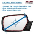 Mirror Glass Replacement Adhesive Pads For 1997-1998 Mercedes-benz Sl500 Driver Side Fits Self Dimming Option