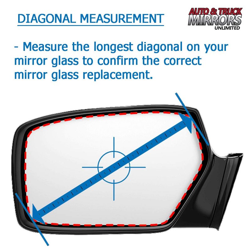 Mirror Glass Replacement Adhesive Pads For 1997-1998 Mercedes-benz Sl500 Driver Side Fits Self Dimming Option