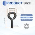 6 Pack Eye Bolts M5 X 20mm 304 Stainless Steel Threadedbolt Black Eye Hooks With Nut For Hanging Or Securing Cables