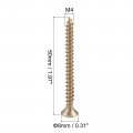 Uxcell M4 X 50mm Wood Screws Phillips Flat Head Carbon Steel Color Zinc Plated Self Tapping 200pcs