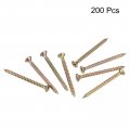 Uxcell M4 X 50mm Wood Screws Phillips Flat Head Carbon Steel Color Zinc Plated Self Tapping 200pcs