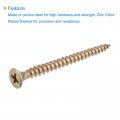 Uxcell M4 X 50mm Wood Screws Phillips Flat Head Carbon Steel Color Zinc Plated Self Tapping 200pcs