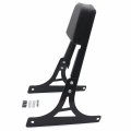 Httmt Mt142- Motorcycle Black Backrest Sissy Bar With Leather Pad Compatible H-d Softail Flstc Flstf Flstn Flsts Flstsc Fxst