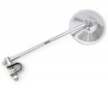 Universal 4 Chrome Clamp-on Mirror 10 Long Stem Motorcycle Atv Scooter Moped