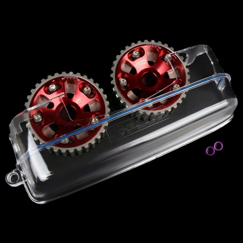 Clear Cam Gear Timing Belt Cover For Toyota Supra 2jzgte Jza80 2jz Jza70 And Aristo Pc Material Pulley Polished Finish