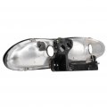 Ocpty Headlight Assembly Pair Replacement For 1998-2002 Chevrolet Camaro Black Housing Clear Lens Bulbs Not Included