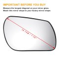 Car Rearview Right Passenger Side Mirror Glass Replacement W Backing Plate Aspherical Heated White For Mazda 3 2003-2008