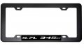 Erpart Black Carbon Fiber Look License Plate Frame With 5 7l 345ci Silver On Highly Polished Real Aluminum Emblem