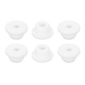 6pcs Rubber Grommets 18mm Drill Hole 9mm Id Top Hat Grommet White Silicone Plug Gasket For Wiring Automotive