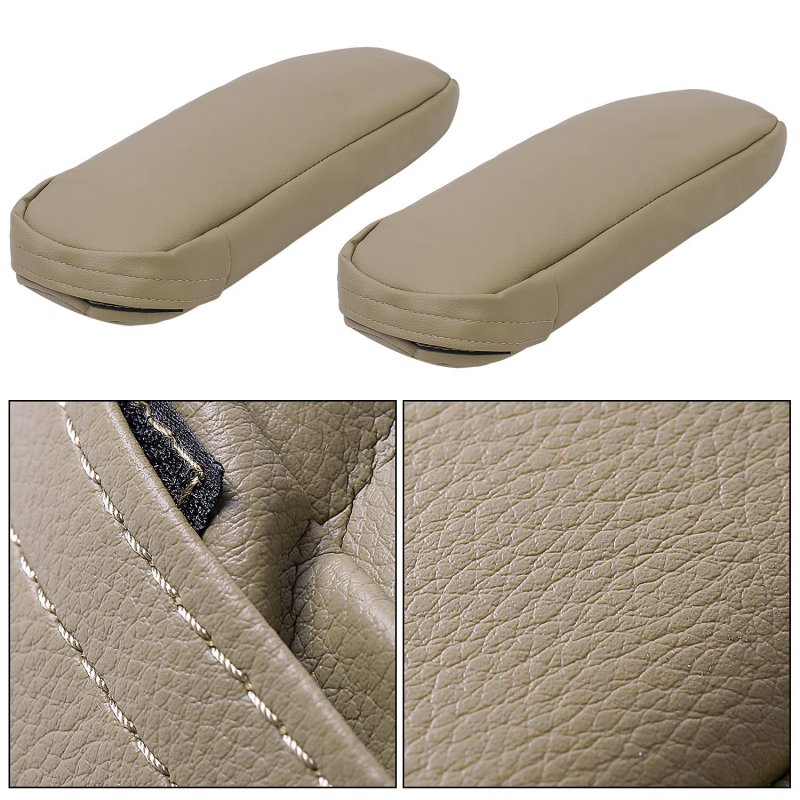 Armrest Cover For 1992-1996 Ford Bronco Med Mocha Tan Seat Synthetic Leather