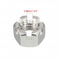 Uxcell M14 X 2mm Pitch 304 Stainless Steel Slotted Hex Nuts Pack Of 2