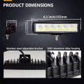 Auxtings 10 Pieces 6 Inch 15cm 42w Mini Ultra Thin Led Work Light Spot Beam Pods Driving Lights 12v 24v Offroad Fog Lamps For