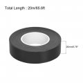 Uxcell Pvc Flagging Tape 20mm X 20m 65 6ft Marking Non-adhesive Black 3pcs