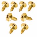 8 Pack License Plate Screws Yellow Zinc Truss Head Corrosion Resistant M6 1 X 15mm Or 1 4 In 14 19 32 Universal Fit For 