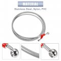 X Autohaux 230cm 90 55 10mm Id Motorcycle Hydraulic Brake Line Oil Hose Pipe 28a 0a Stainless Steel Braided Cable For Atv