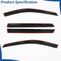 Window Visors Shade Sun Rain Wind Guards 4 Pieces Glossy Black Acrylic Replacement For Cx-9 Door 2016 2021