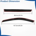 Window Visors Shade Sun Rain Wind Guards 4 Pieces Glossy Black Acrylic Replacement For Cx-9 Door 2016 2021