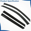 Window Visors Shade Sun Rain Wind Guards 4 Pieces Glossy Black Acrylic Replacement For Cx-9 Door 2016 2021