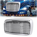Hecasa Front Bumper Grille For 2000-2008 Freightliner Columbia A1715251002 A1715251003 Plastic Steel Grill Chrome 
