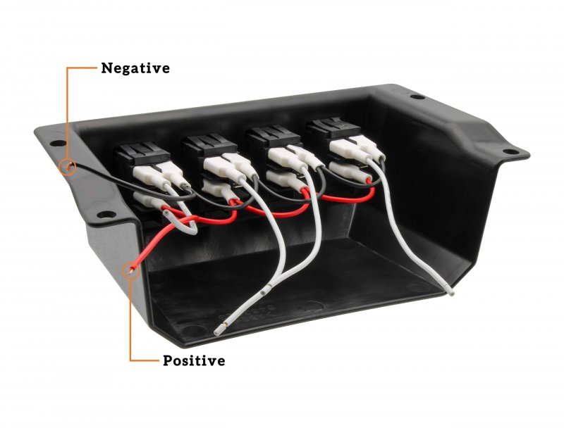 Switch Panel For Polaris Rzr Xp 1000 14-18 Under Dash Case With 4 Rocker Switches 2014-2018 Accessories