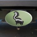 Skunk Posing Oval Tow Trailer Hitch Cover Plug Insert