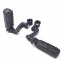 Black 360 Degrees Adjustable Motorcycle Highway Peg Mounting Kit For V Star Roadstar Suzuki Boulevard With 1 In Front Engine
