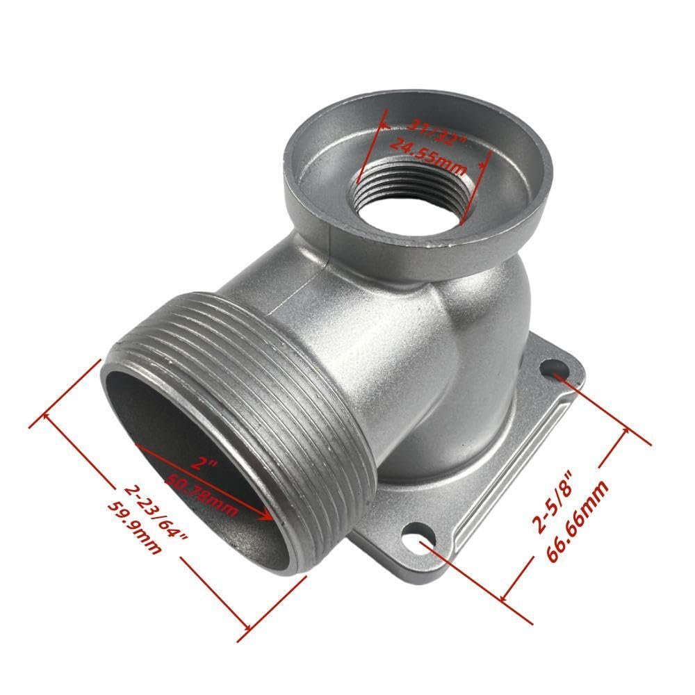 2 In Npt Threaded Outlet With Bolts For Predator12cc Semi Trash Gas Water Pump Fits Sku 63405 And 56160 2 5 8 Center To