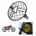Qiilu Headlight Grille Cover Motorcycle Guard For 5 75 Inch Headlamp Grill Protector Fit Cg125 Gn125