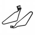 Uxcell 2pcs Metal Black Saddle Mount Side Bag Luggage Bracket For Motorcycle Scooter