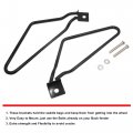 Uxcell 2pcs Metal Black Saddle Mount Side Bag Luggage Bracket For Motorcycle Scooter