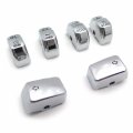 Httmt Mt420-002- Chrome Hand Controls Switch Button Covers Compatible With 2011-2016 H-d Dyna Softail Xl 6 Pcs Control Cap Kit