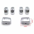Httmt Mt420-002- Chrome Hand Controls Switch Button Covers Compatible With 2011-2016 H-d Dyna Softail Xl 6 Pcs Control Cap Kit