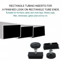 Uxcell Leveling Feet 30 X 60mm Rectangle Tube Inserts Kit Furniture Glide Adjustable Leveler For Table Desk Leg 4 Sets