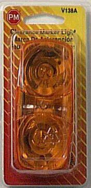 Pm V138a Amber Rectangular 2 Bulb Clearance Marker Light
