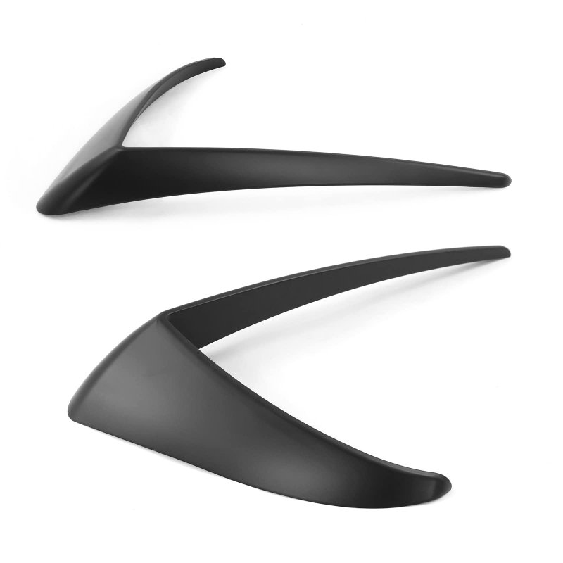 Fog Light Trims For 2017 2023 Tesla Model 3 Matte Black Ikon Style Abs Plastic Driver And Passenger Lamp Decoration Eyebrows