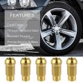 20pcs M12x1 25 Car Wheel Lug Nuts Taper Acorn Cone Seat Gold Tone With Nut Socket Key Set