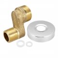 Uxcell 2 Pcs Solid Brass Bathtub Shower Faucet Adjustable Swing Arm G1 2-g3 4 Kitchen Adapter 8-22mm