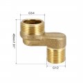 Uxcell 2 Pcs Solid Brass Bathtub Shower Faucet Adjustable Swing Arm G1 2-g3 4 Kitchen Adapter 8-22mm