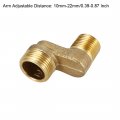 Uxcell 2 Pcs Solid Brass Bathtub Shower Faucet Adjustable Swing Arm G1 2-g3 4 Kitchen Adapter 8-22mm