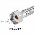 Uxcell Faucet Supply Line Connector G1 2 Female X Male 24 Inch Length 304 Stainless Steel Hose 2pcs