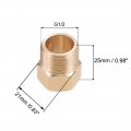 Uxcell Brass Threaded Pipe Fitting G1 2 Male X 4 Female Hex Bushing Adapter 25mm Length 2pcs