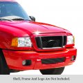 Hd Ridez For Ford Ranger 2004-2005 Lower Bumper Stainless Steel Black 8x6 Horizontal Billet Grille Insert Hdr-grfa4262j