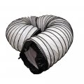 Air Ventilator White Flexible Ducting 6 In Diameter X 25 Ft Lightweight Compressible Polyester Hose With Wear Strip For Blower 