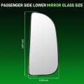Right Passenger Side Lower Mirror For Dodge Ram 1500 2500 3500 4500 5500 2010-2020 Towing Glass Replaces 68067730aa