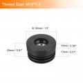 Uxcell 6pcs Inserts For Round Tubes With M10 Thread 38mm 1 5 Od Tube Black Plastic Plug Caster Insert Chair End Caps Furniture