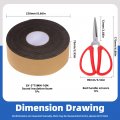 Glarks 1 Roll Self Adhesive Foam Insulation Tape With Scissors 3 W X 8 T 32 L High Density Shock-absorbing Sound Proof Seal