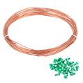 Bare Copper Ground Wire 18 Gauge 20ft Solid Braided Cables Electronic Metallic With 25pcs 8-32 X 5 16 Inch Green Screws For 
